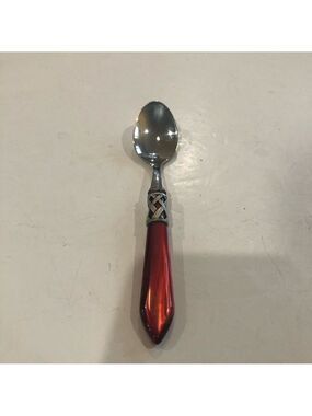 Bugatti for Vietri Aladdin red handle replacement teaspoon Italian dining